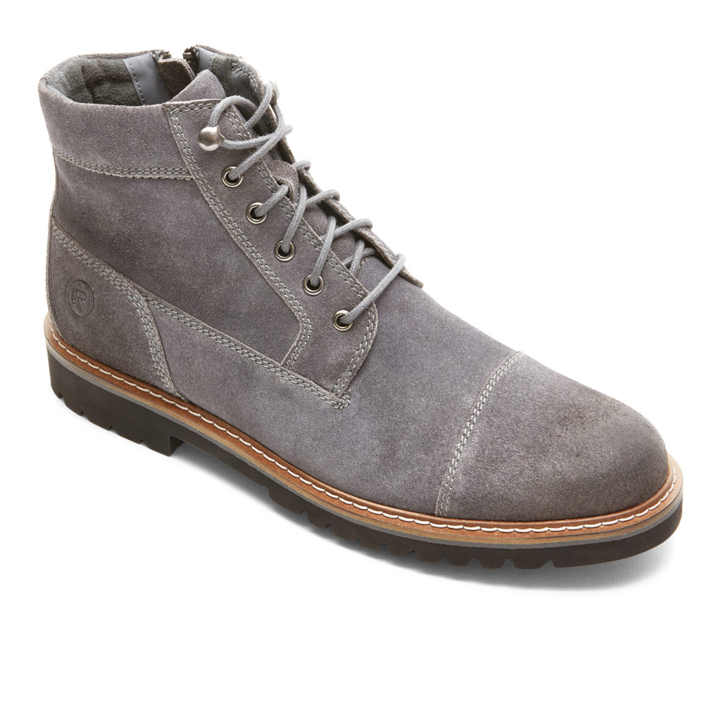 Rockport Singapore Mens Boots - Marshall Rugged Inside Zip Grey - ZL3951470